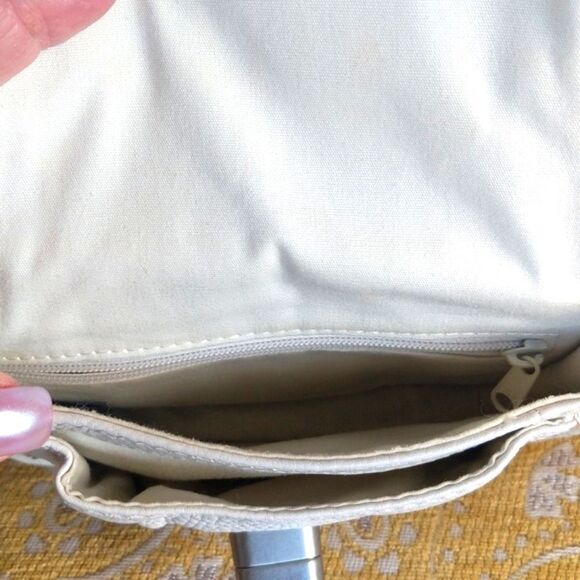 Vintage Fossil Tiny White Genuine Leather Camera Style Crossbody Bag - Picture 7 of 15